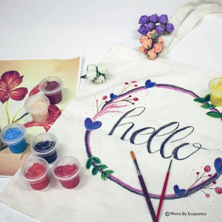 Tote Bag Painting | Ecoponics Singapore | December, 2023